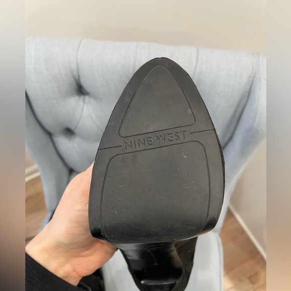 Nine West Platform Suede Black Heels - Picture 5 of 6